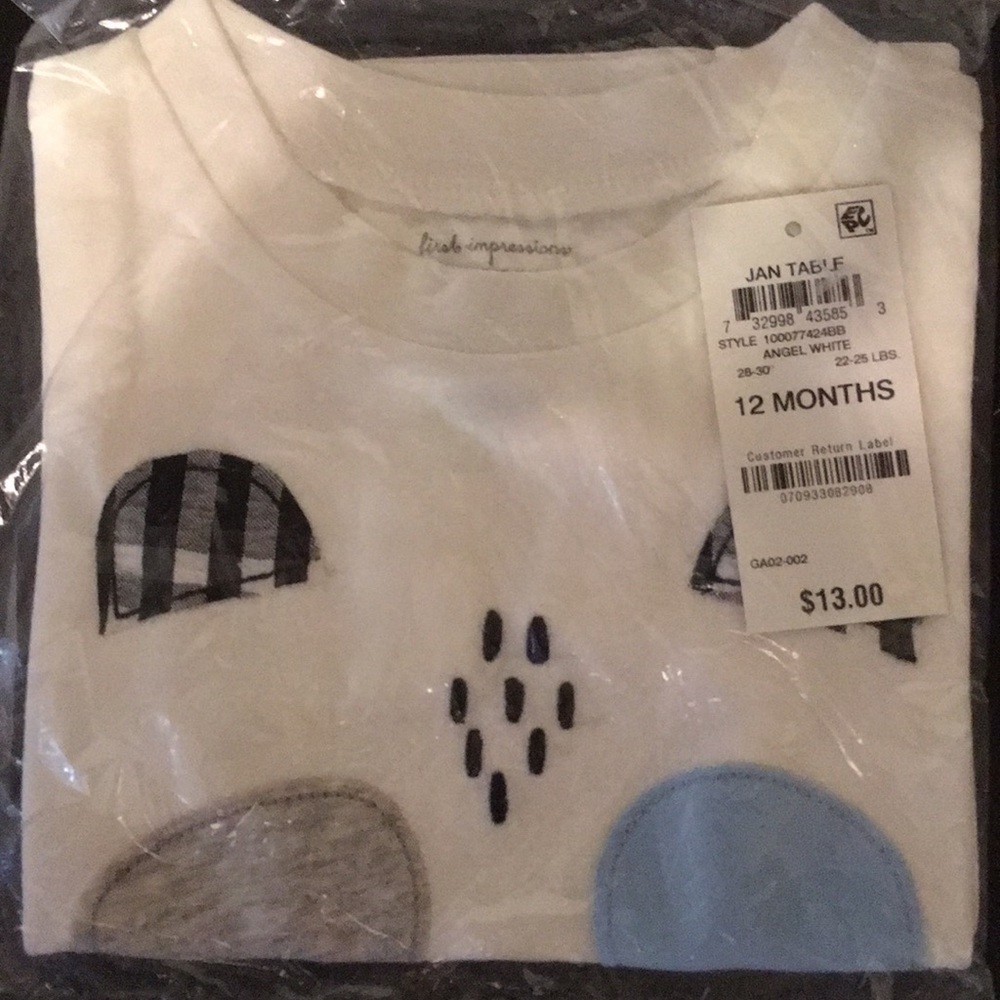 Jan table first impression angel white t shirt